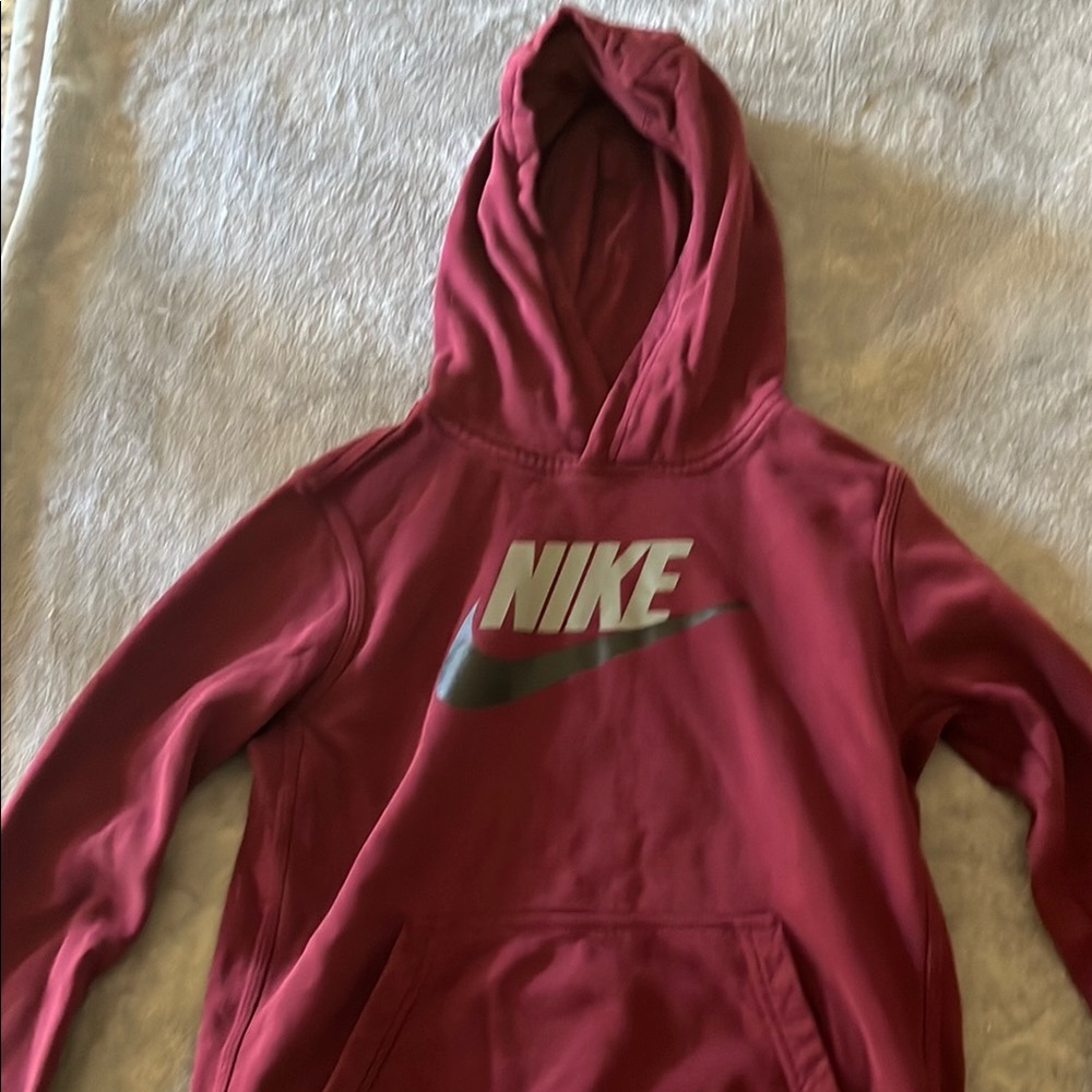 Boys Nike Red Hoodie